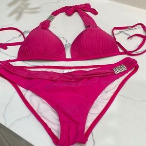 Beach Joy hot pink bikini 👙